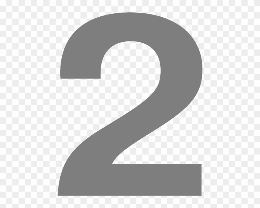 This Free Clip Arts Design Of Number 2 Grey Flat Icon - This Free Clip Arts Design Of Number 2 Grey Flat Icon #1703583