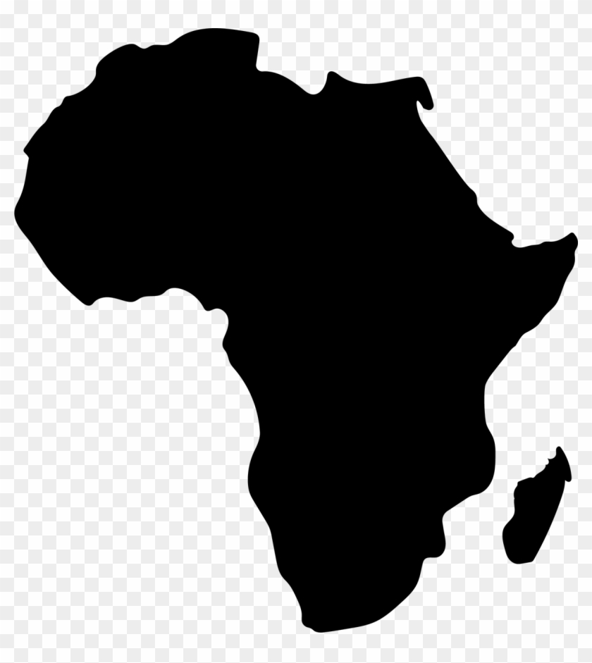 Africa Map Png Black #1704342