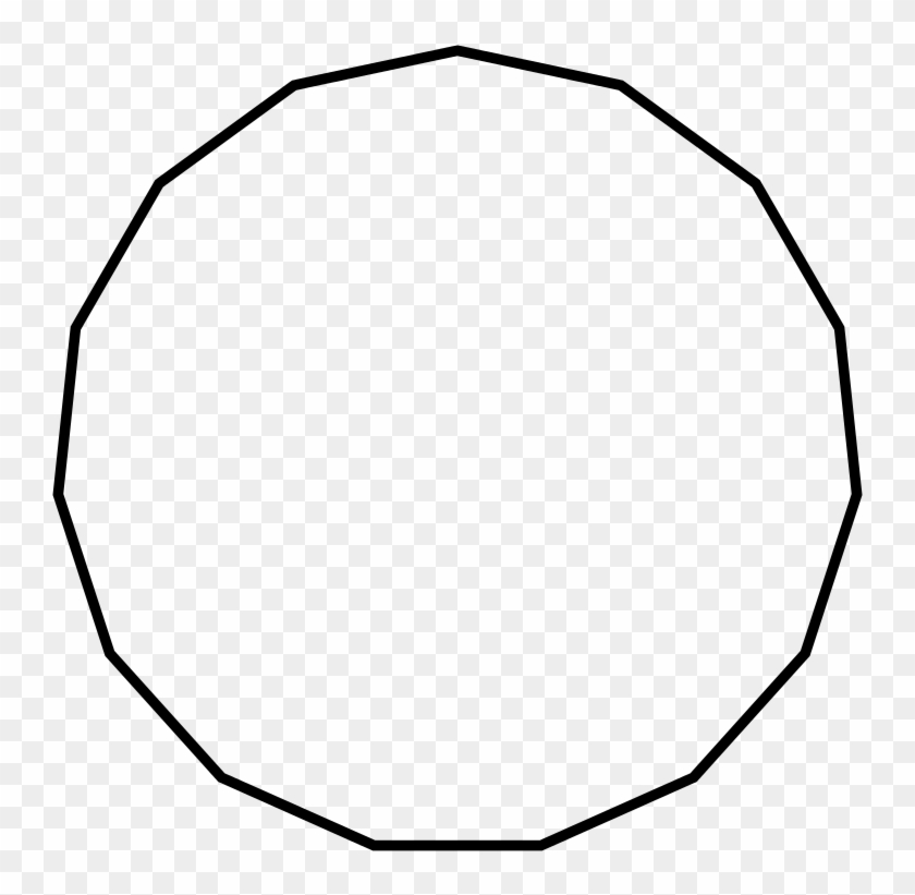 File - Regular Pentadecagon - Svg - 13 Sided Shape #1705337