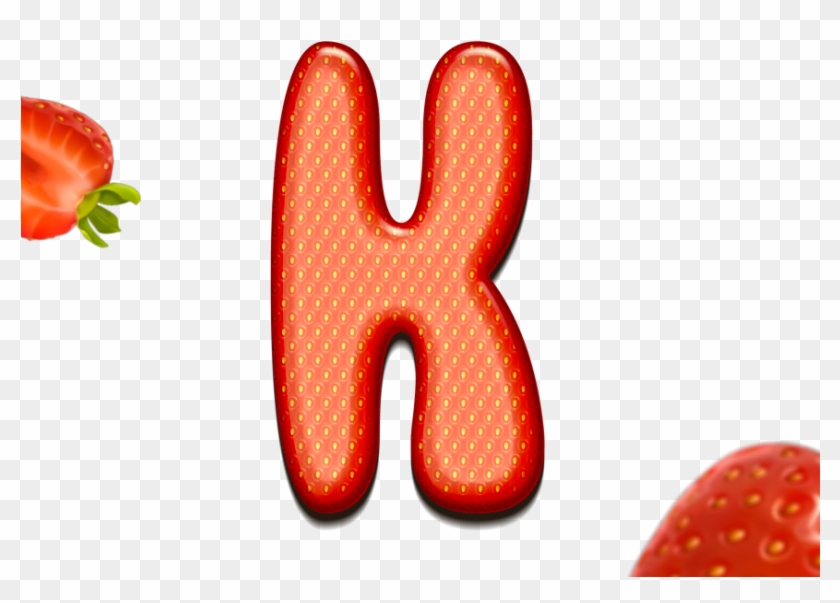 Strawberry Letter K 3d Text - Letter #1705491