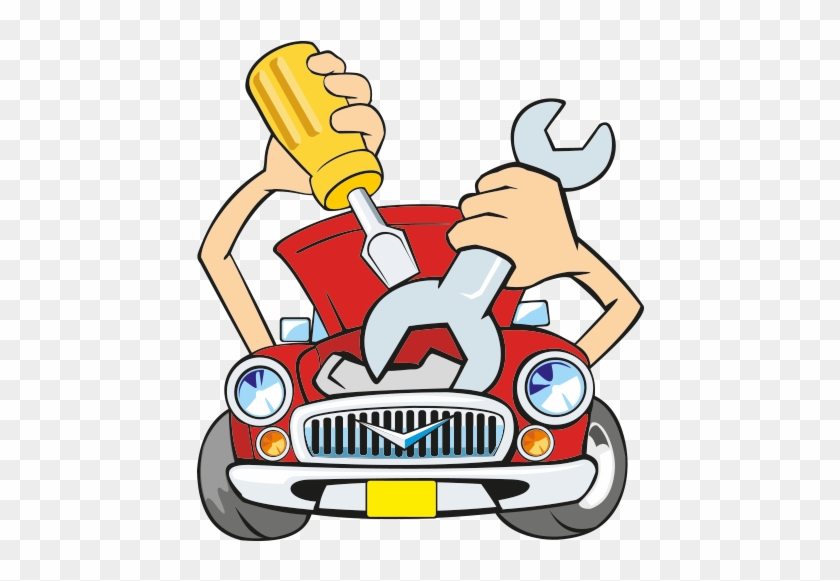Engine Clipart Vehicle Maintenance - Fix Car Cartoon Png #1706027