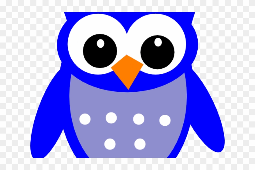 Dark Clipart Blue Owl - Cartoon Owl Transparent Background #1706621