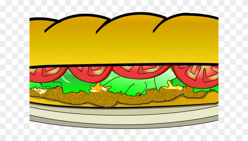 Sandwich Clipart Baguette Sandwich - Baguette Cartoon Sandwich #1706716