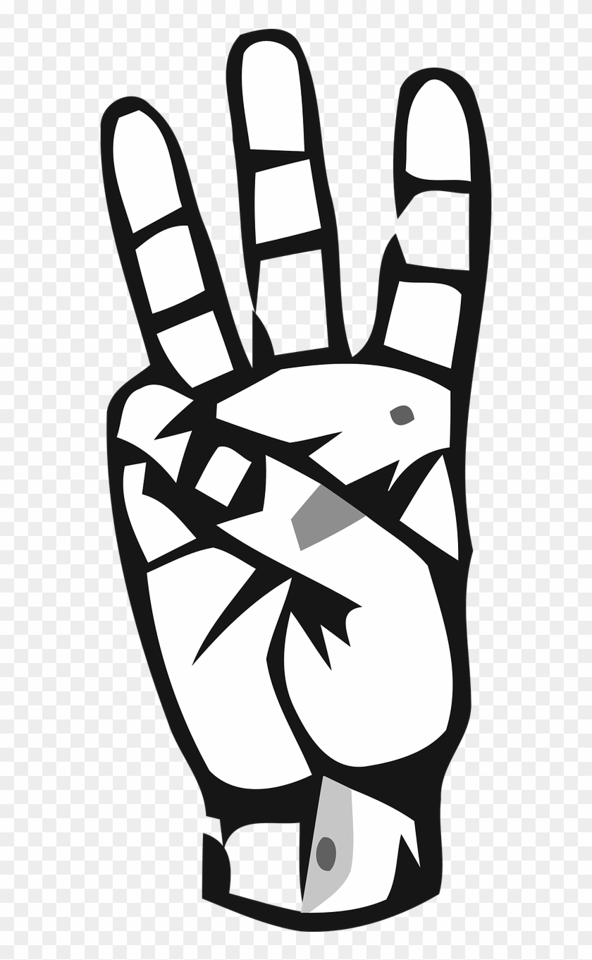 Alphabet Deaf Deaf Alphabet - Number 6 Sign Language #1707202