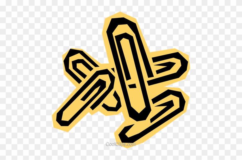 Paperclips Royalty Free Vector Clip Art Illustration - Paperclips Royalty Free Vector Clip Art Illustration #1707568