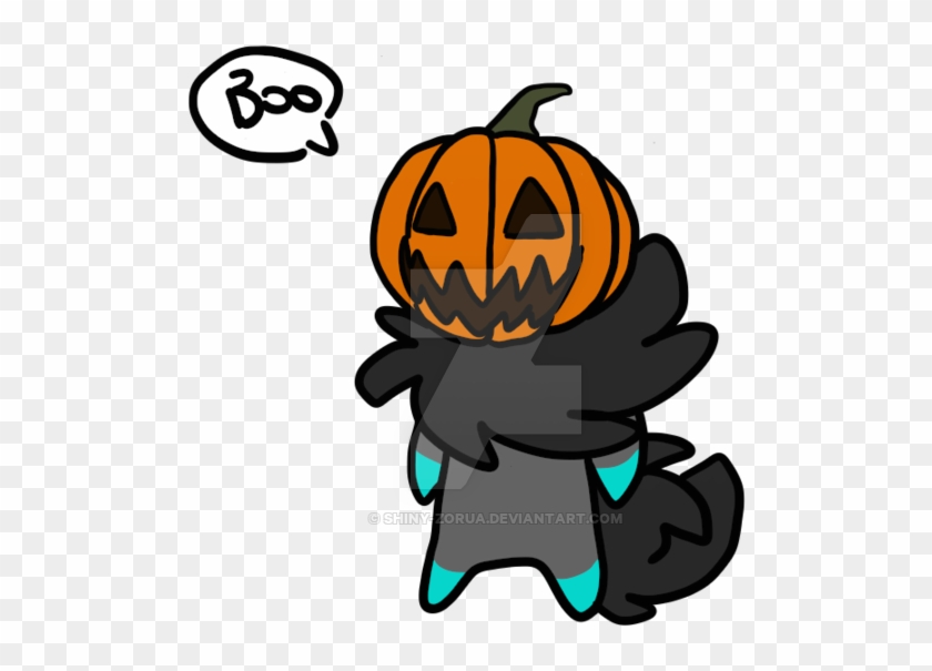 Pumpkin Head By Shiny-zorua - Halloween Shiny Zorua #259723