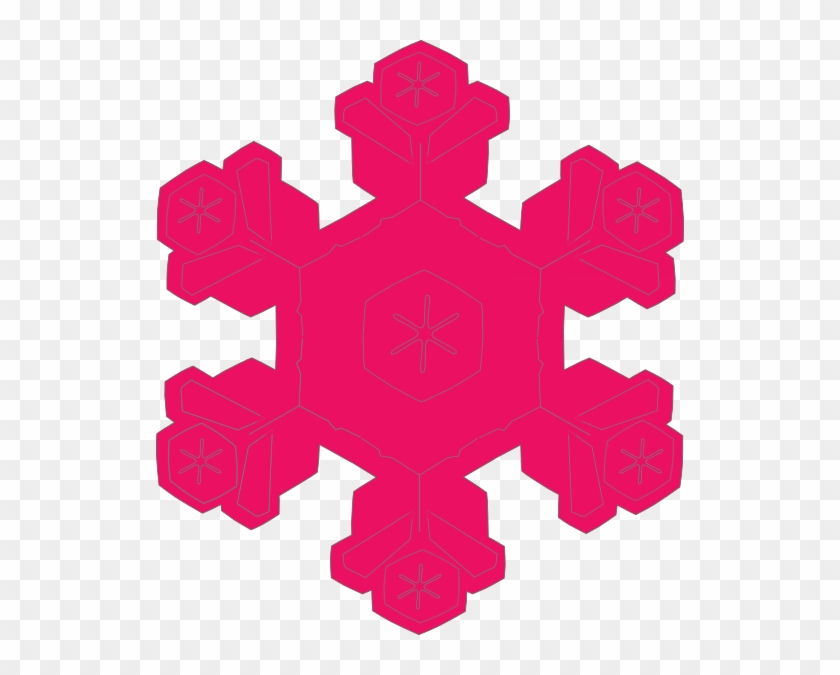 Pink Snowflake Clipart - Pink Snowflakes Clipart #260011