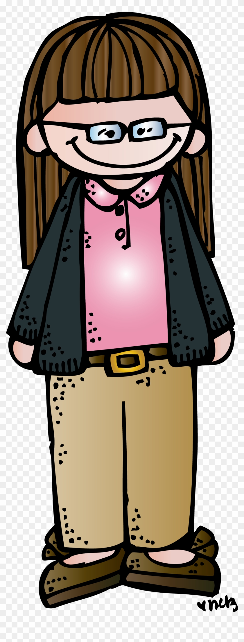 Girl W Glasses Melonheadz 13 Colored (1188×3000) - Melonheadz Glasses #260823
