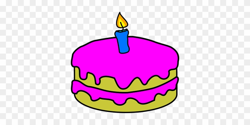 Fødselsdag, En, Kage, Stearinlys - Birthday Cake 1 Candle #260953