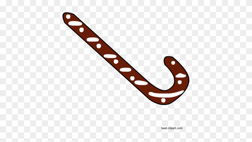 Gingerbread Candycane, Free Clip Art - Gingerbread #261701
