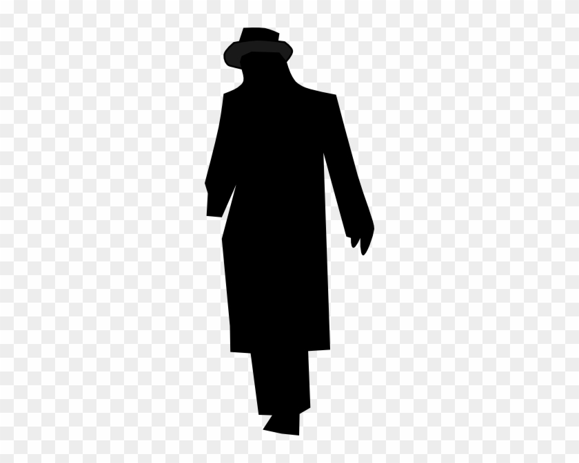 Silhouette Of A Man Walking Away #262394