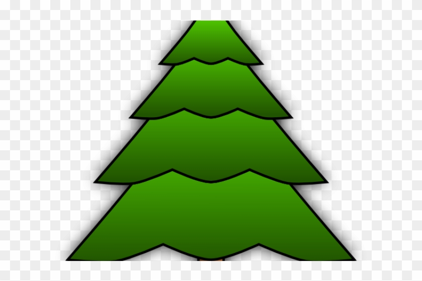 Tree Clipart Clipart Easy Cartoon - Clip Art Evergreen Tree #1708689