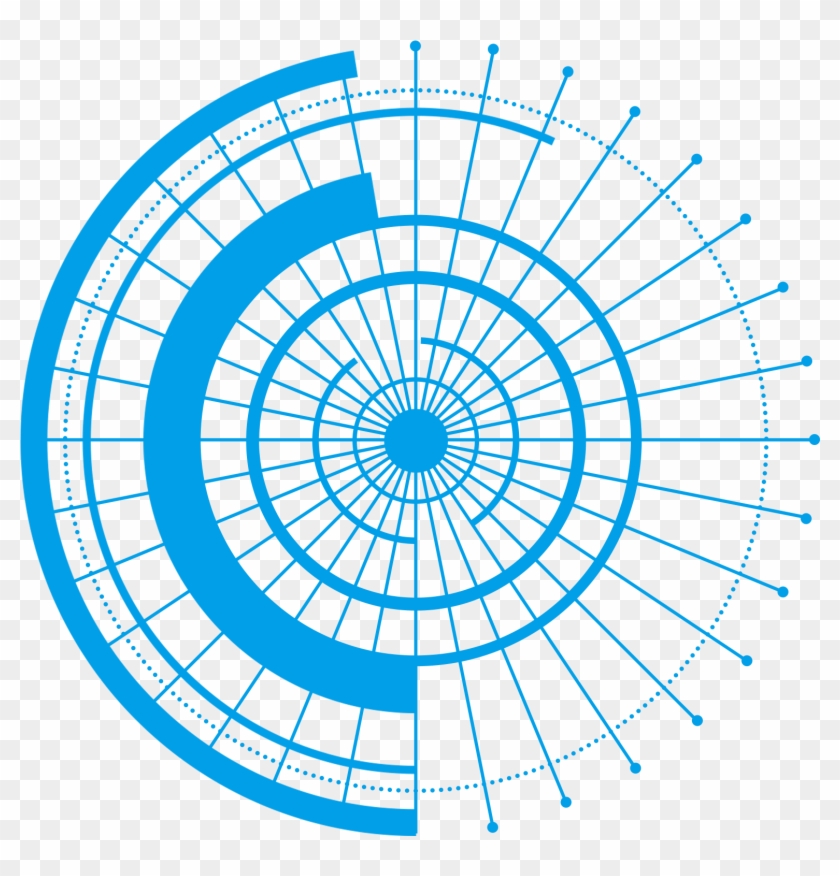 Technology Border Blue Simple Lines Png And Psd - 26 Mountain Bike Wheels Hub #1710015