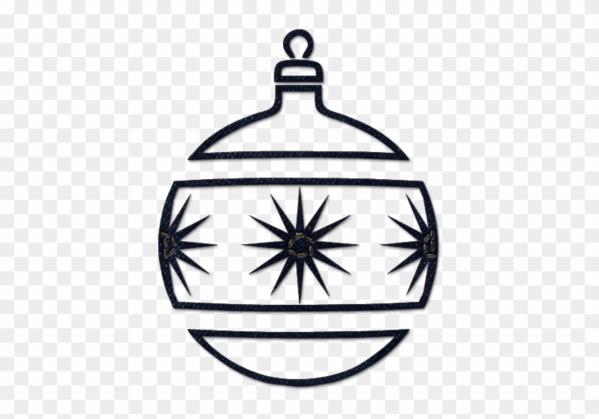 White Christmas Ornament Clipart - Christmas Ornament Clipart Black And White #1711932