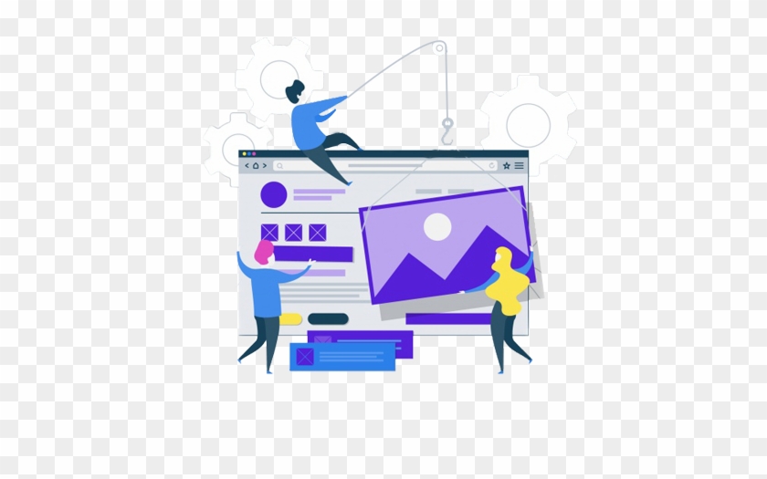 Wireframing & Prototyping - Flat Build Illustration Website #1712392