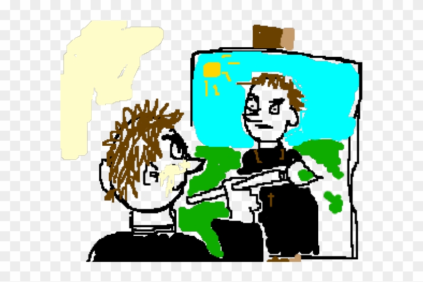 Painting Clipart Self Portrait - Cartoon #1712782