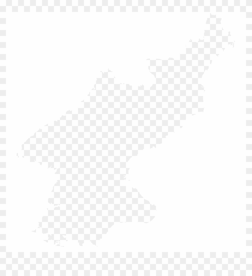 Framed By An Outline Of The Country Of North Korea - North Korea Capital Map #1712839