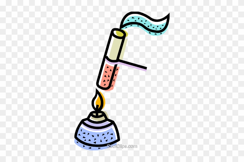 Bunsen Burners Royalty Free Vector Clip Art Illustration - Bunsen Burner With Testtube #1713644