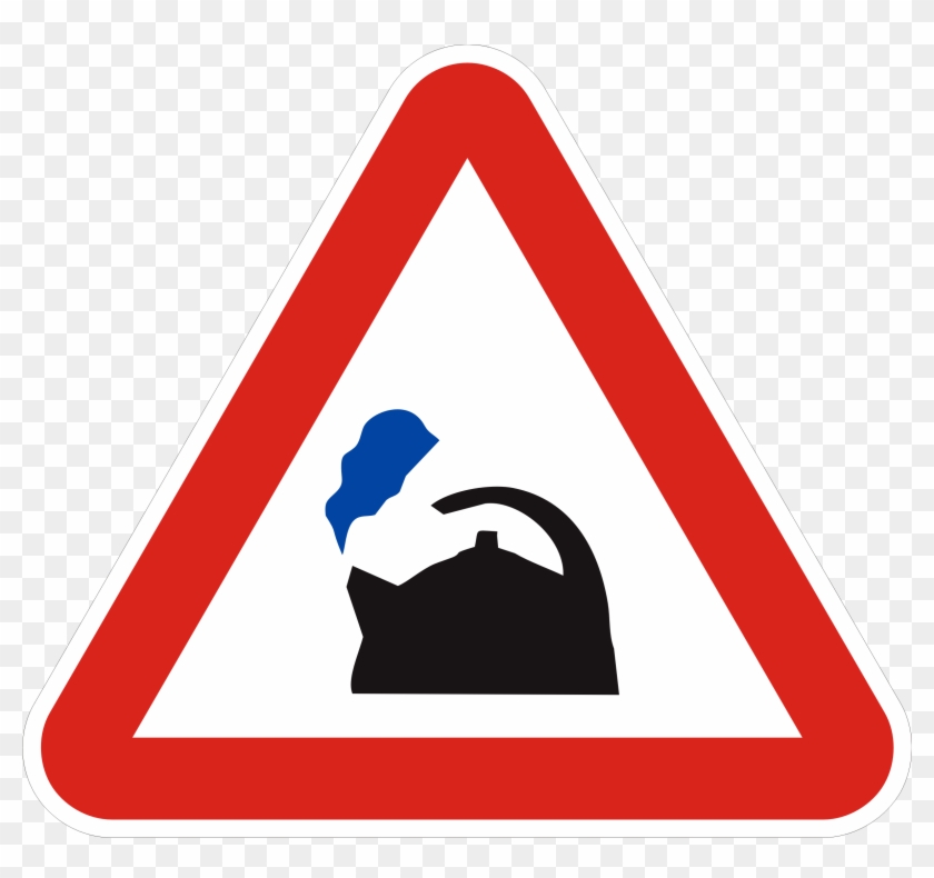 Знак "чайник" - Loose Gravel Road Sign #1713798
