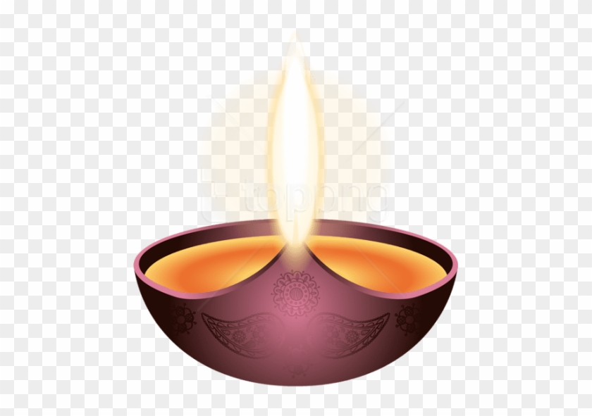 Free Png Download Purple Candle Happy Diwali Clipart - Diwali Akash Kandil Png #1713975