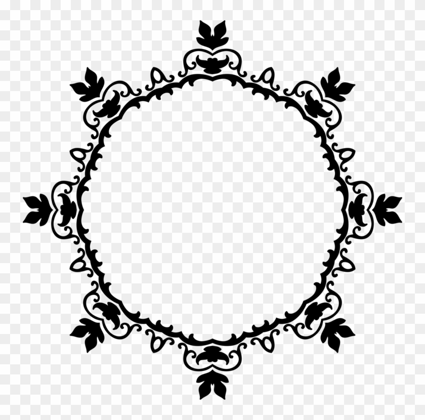 Borders And Frames Picture Frames Damask Glass Decorative - Damask Clip Art #1714546