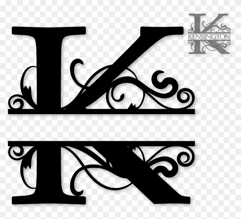 Heart Monogram Clip Royalty Free Library Techflourish - Split Letter Monogram T #1714623