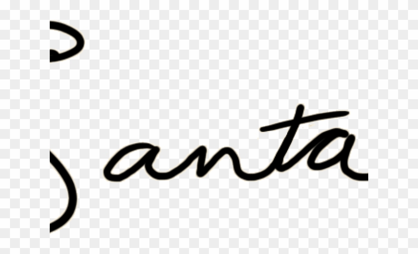 Santa Claus Clipart Signature - Calligraphy #1714858
