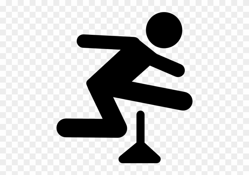 Athlete Jumping Silhouette Free Icon - Icono Atletismo Png #1715281
