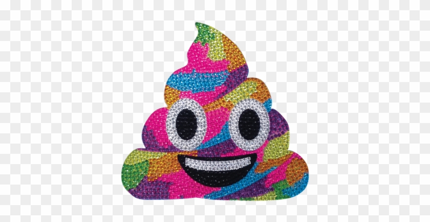 Picture Of Rainbow Poop Rhinestone Decals - Rainbow Transparent Poop Emoji #1715642
