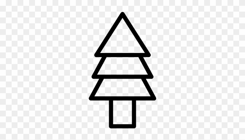 Christmas Tree Vector - Christmas Tree Made Of Triangles #1716745