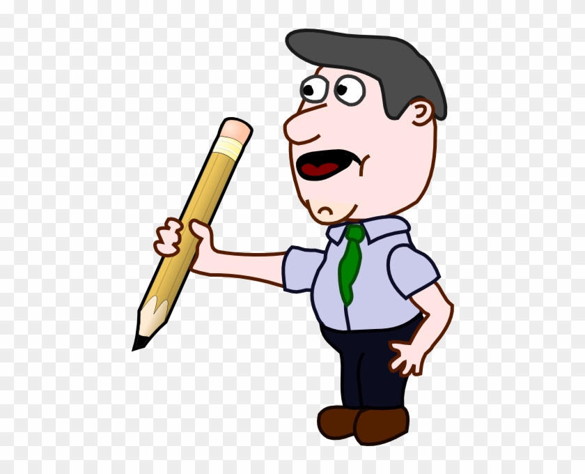 How To Set Use Man Holding Pencil Svg Vector - How To Set Use Man Holding Pencil Svg Vector #1717044