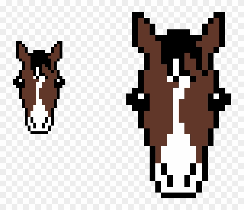 Horses - Dessin Pixel Art Cheval #1717081