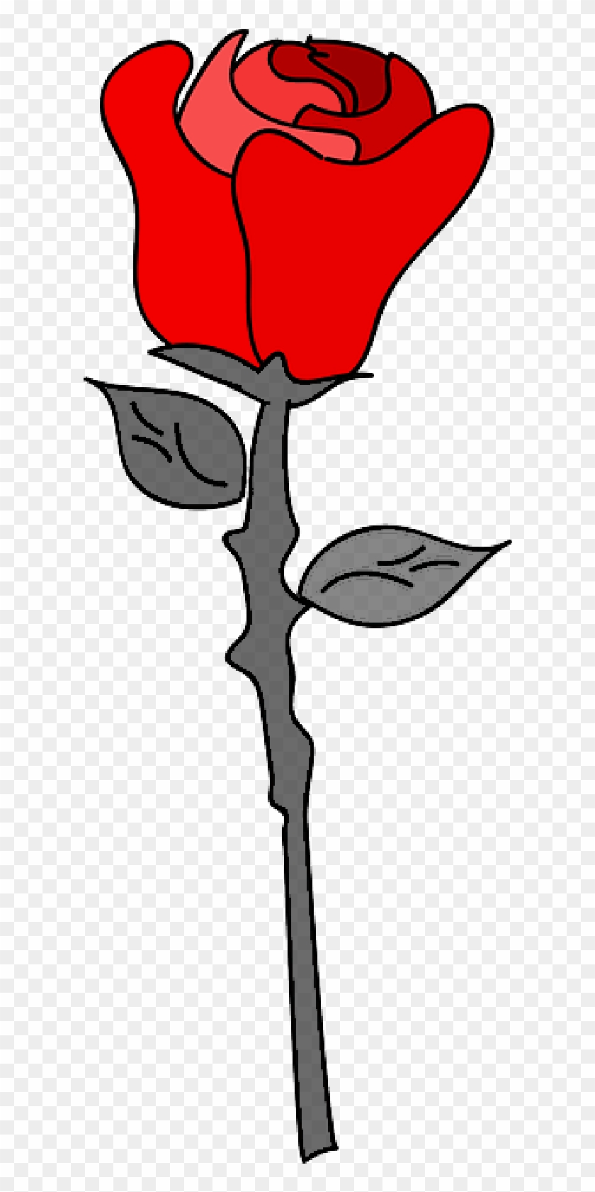 Cartoon Rose Clip Art - Rose Cartoon Png #1719984