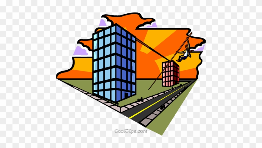 Metaphor Man Pole Vaulting Buildings Royalty Free Vector - Metaphor Man Pole Vaulting Buildings Royalty Free Vector #1720192