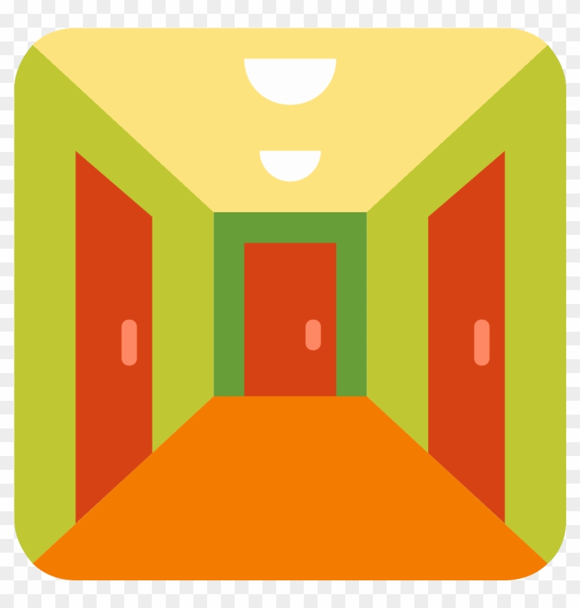 Corridor Clipart Modern School - Illustration #1720856