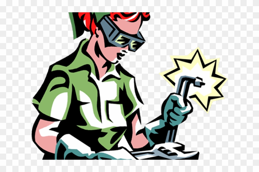 Welding Clipart Pipe Welding - Woman Welder Drawing #1720857