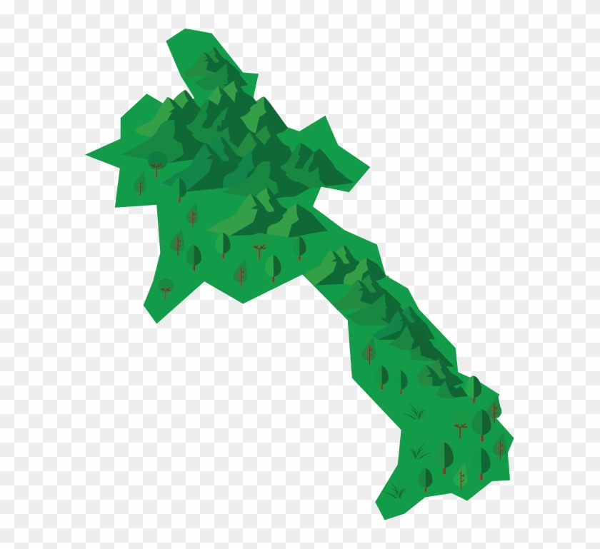 Experience The Friendly, La - Laos Map Silhouette #1722529