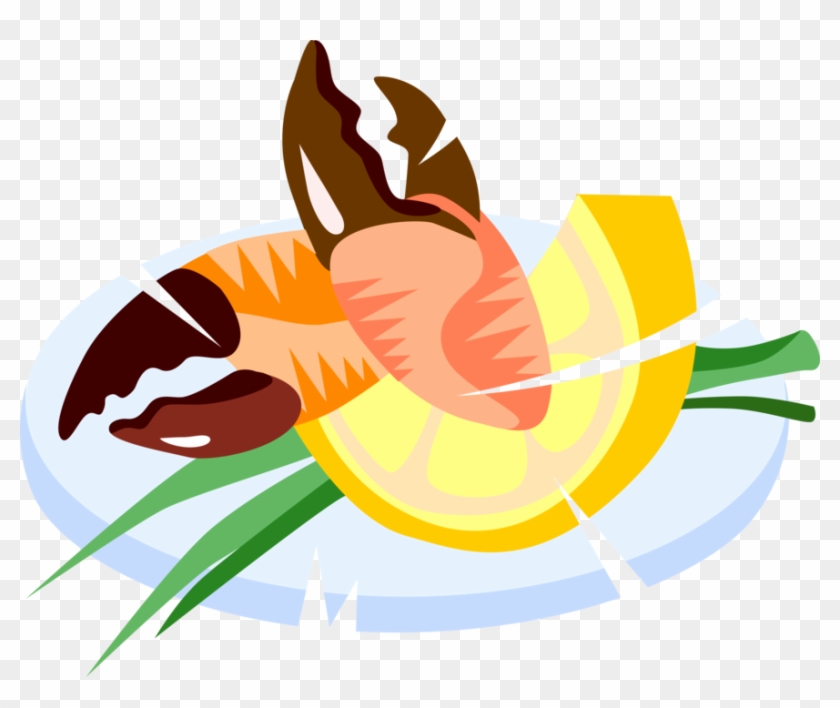 Graphic Free King Claws With Lemon Wedge Vector Image - Illustration #1722715
