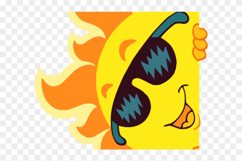 Sun Clipart Beach - Sun With Sunglasses #1724398