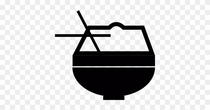 Oriental Bowl With Chopsticks Vector - Bowl #1724473
