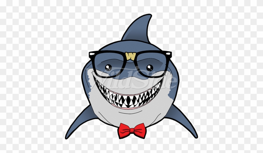 Shark Nerd Adult - Cartoon #1726307