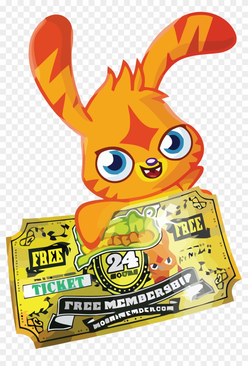 Katsuma Gold Ticket Clipart Png - Moshi Membership Codes 2017 #1727466