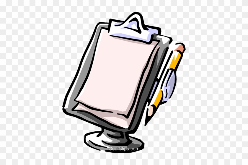 Clipboard Royalty Free Vector Clip Art Illustration - Clipboard Royalty Free Vector Clip Art Illustration #1728126