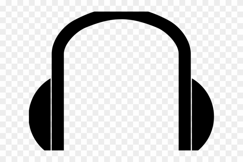 Audio Clipart Black And White - Headphones Clipart Png #1729972