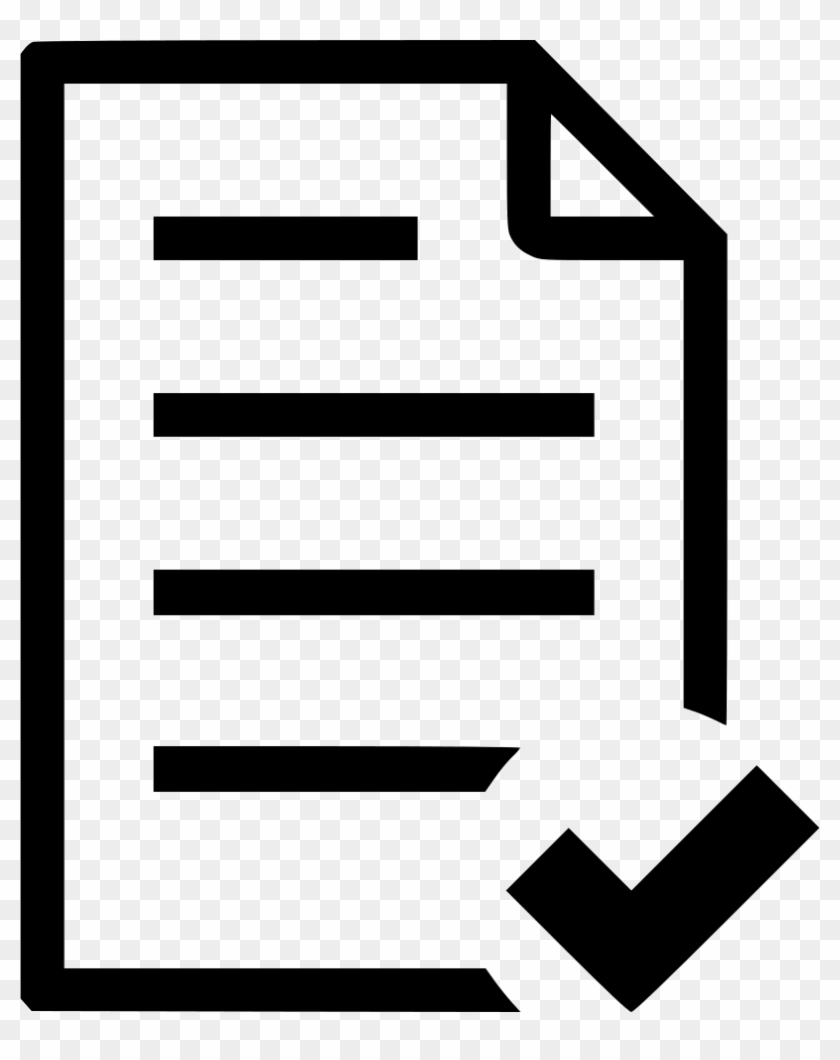 Document Text Done Select Finish Checkmark Svg Png - Document Check Icon Png #1730139