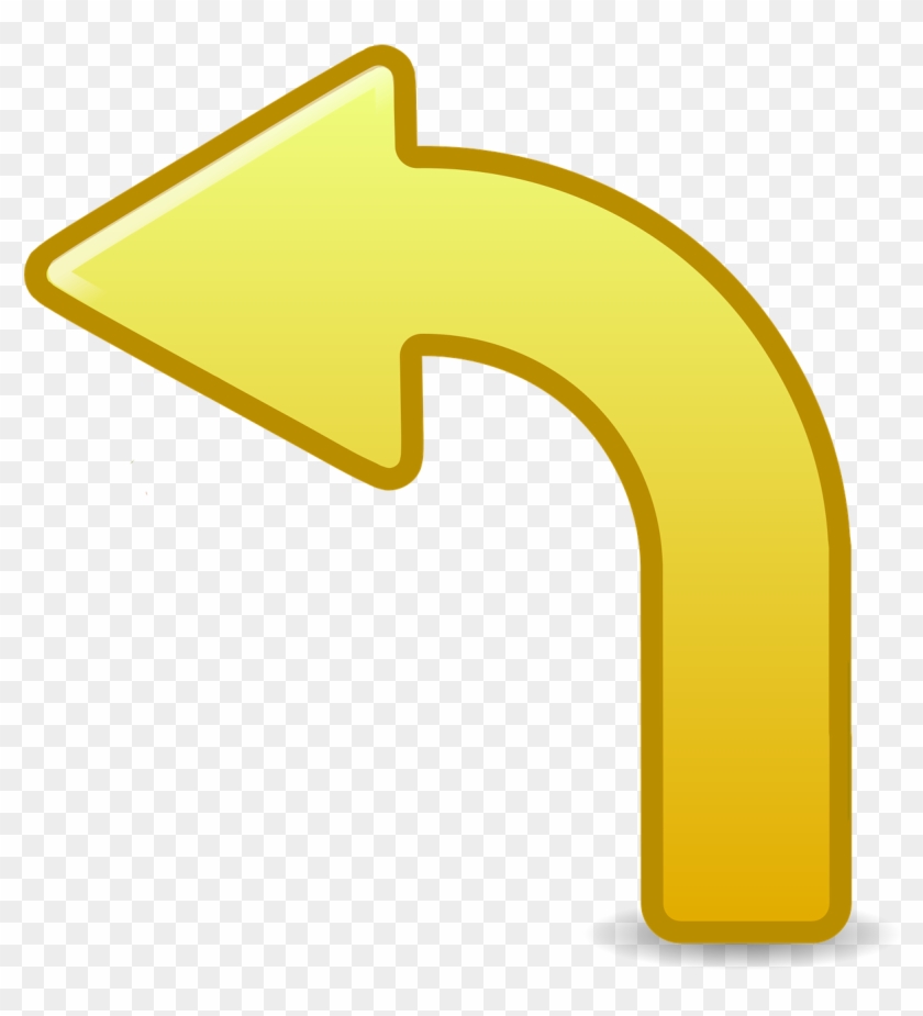 Vector Graphics, - Flecha Amarilla Curva Png #1730224