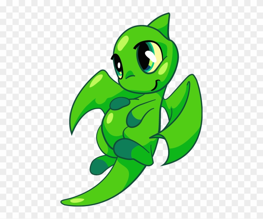 Green Shoyru Redo By Tibby-kitty - Cartoon #1730225