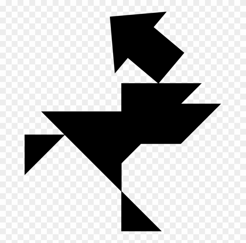 Triangle Tangram Mathematics Line Parallelogram - Paper #1731535