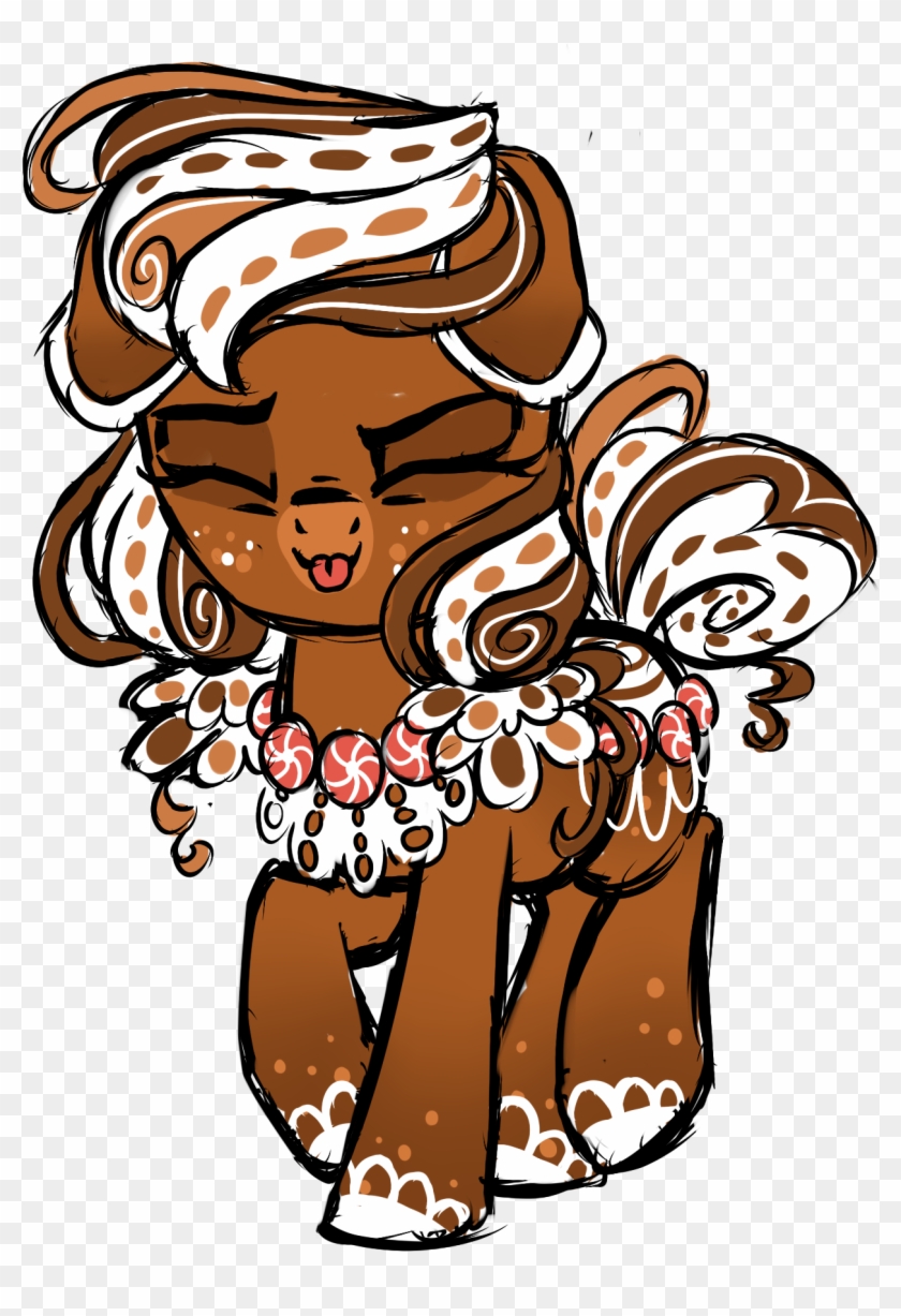 Rainjay-xx, Eyes Closed, Food, Food Pony, Gingerbread - Cartoon #262610