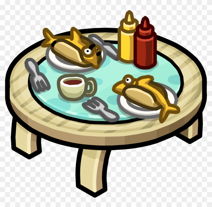 Table For Two - Club Penguin Furniture Table #262692